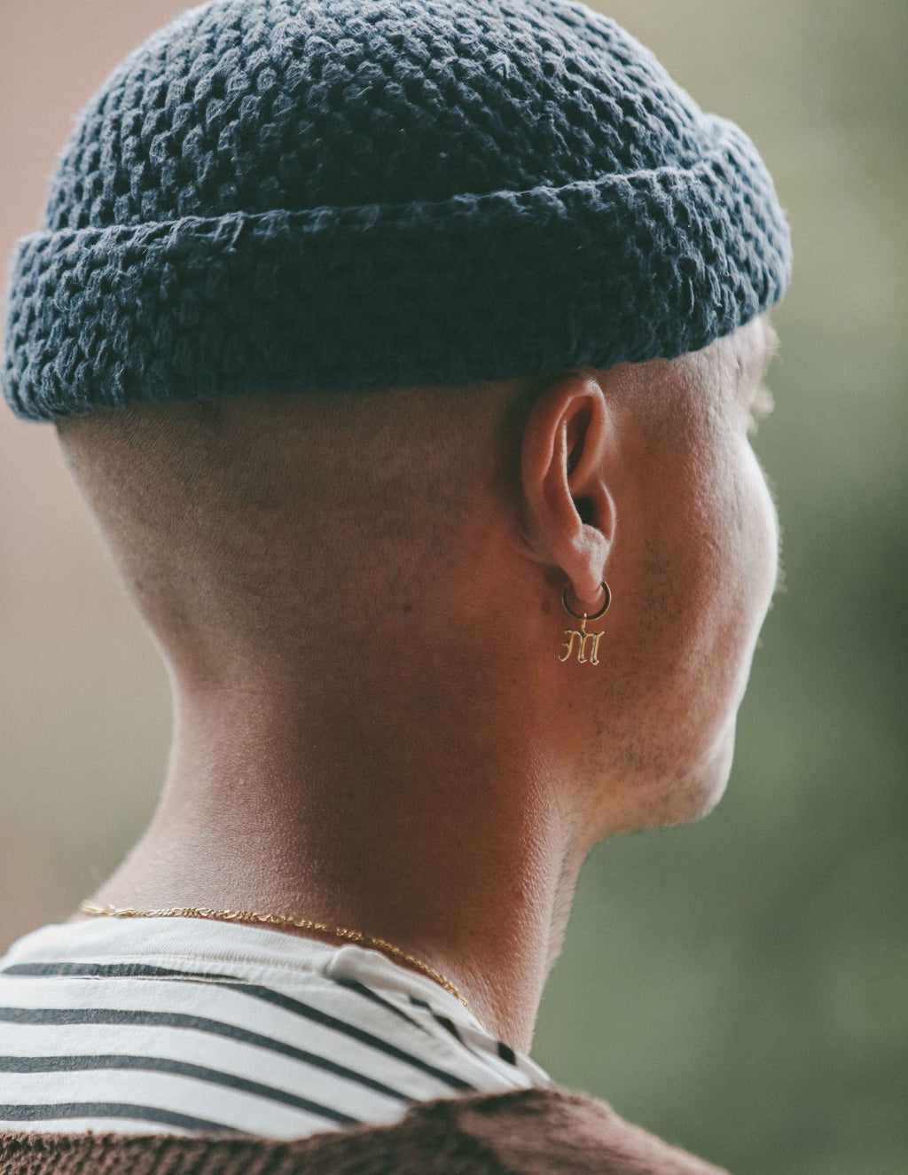 IX M Bogstav 22K Forgyldt Vedhæng 