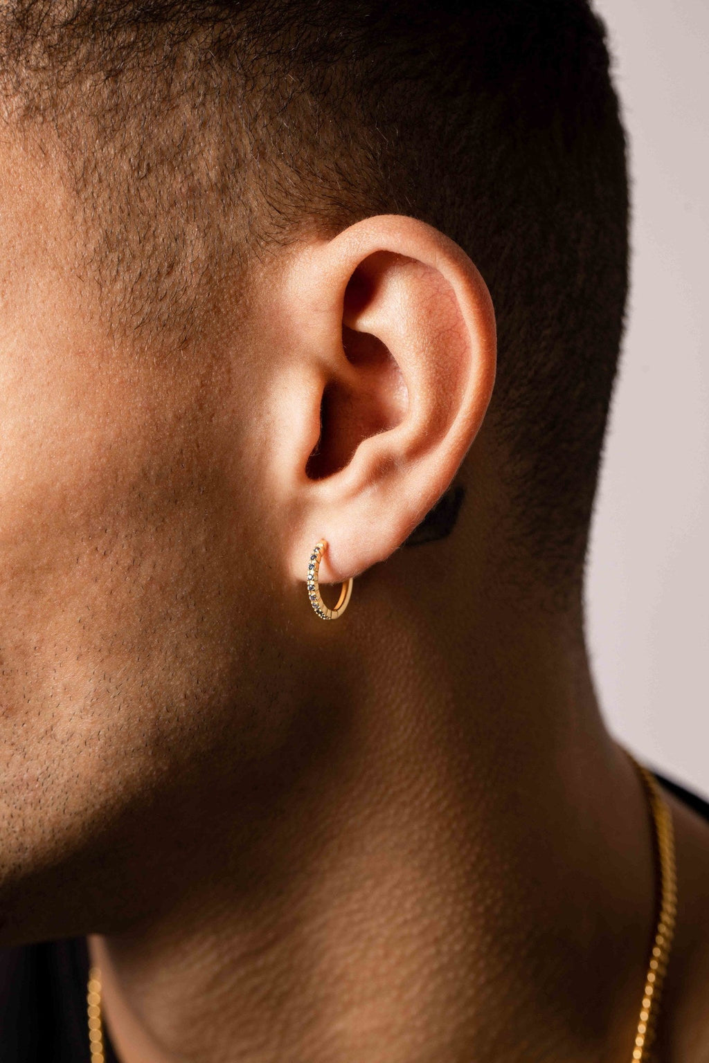 IX Eternity Blue Gold Plated Hoops