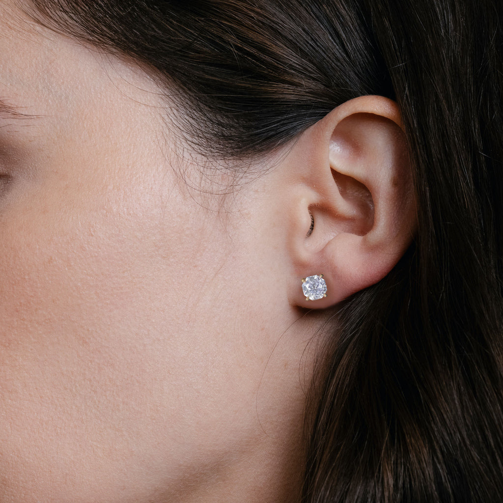 Iconic Octavia Ohrstecker aus 14K Gold I Labor-Diamanten, 0.75 Kt.