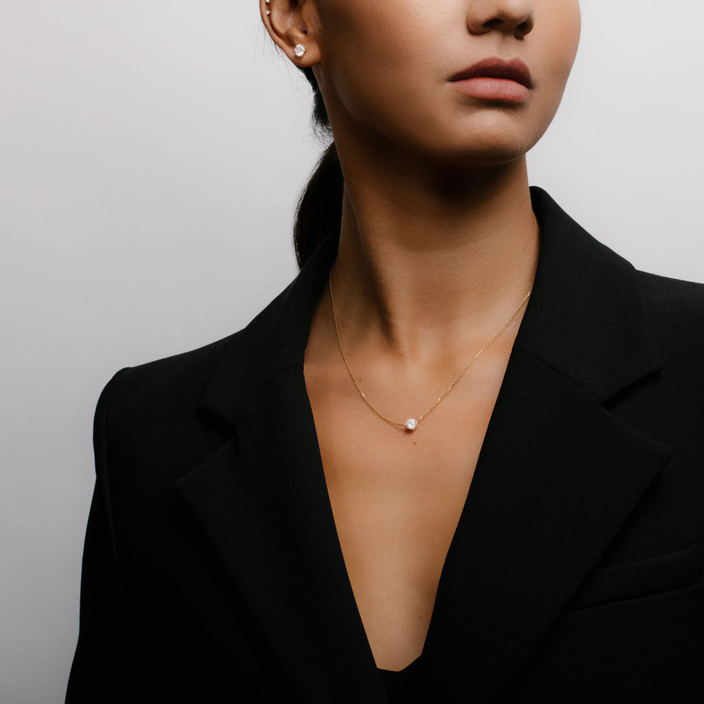 Iconic Octavia Kette aus 14K Weißgold I Labor-Diamanten, 0.75 Kt.