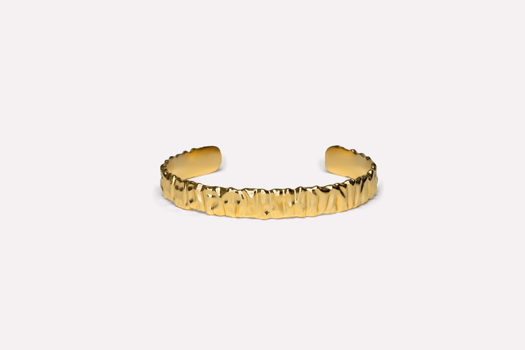 IX Cuff Gold Plated Bangle