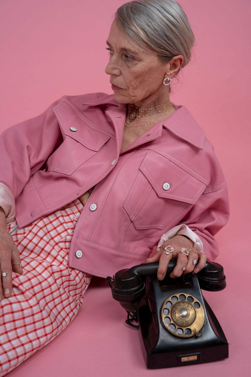 Collier Aphrodite 18K Gold Necklace w. Diamond & Pearls