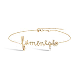 Feministe 18K Gold Bracelet w. Diamond