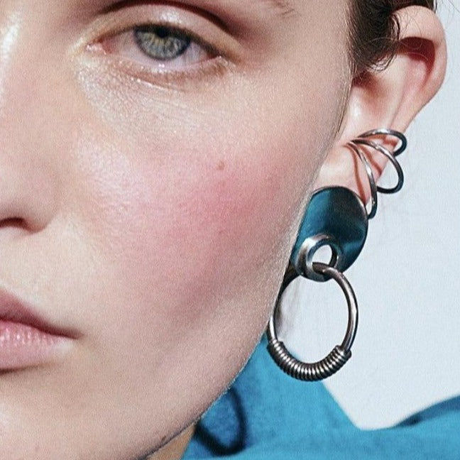 Pierced Dolly Earrings Silver