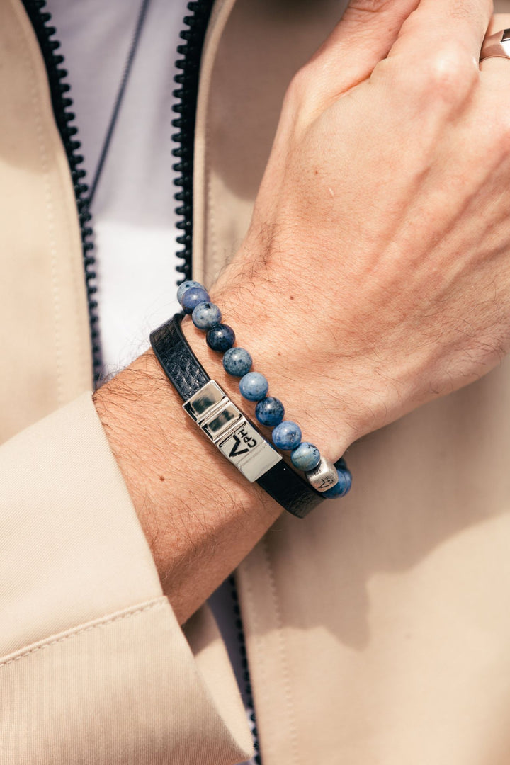 ColorUp Sodalite (8mm) sølv Armbånd