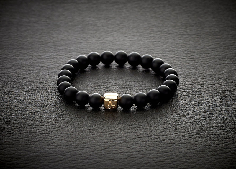 ColorUp (8mm) 18K Gold Bracelet w. Onyx