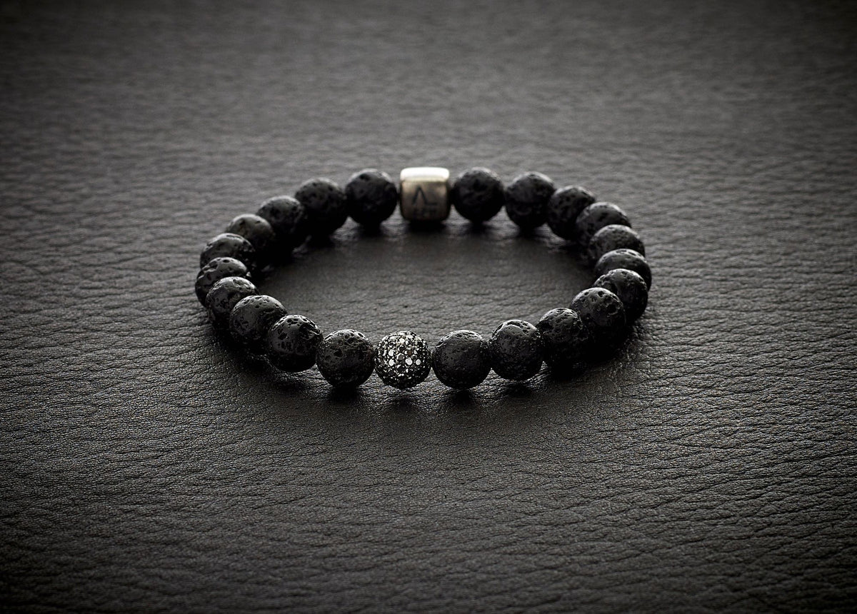 ColorUp Silver Bracelet w. Bead & Diamond