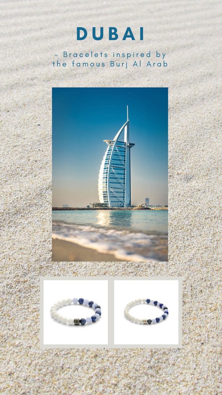 ColorUp Dubai (8mm) Silver Bracelet w. Agate