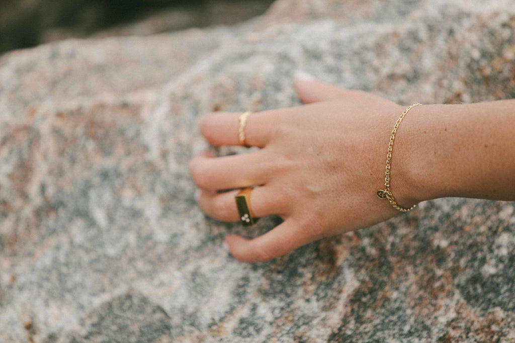 IX Curb Marina Gold Plated Bracelet