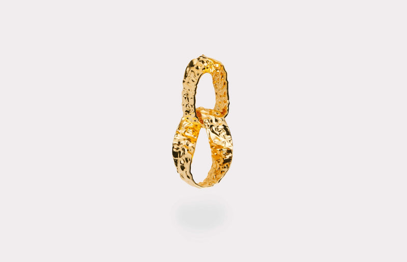 IX Double Hoops Gold Plated Hoops