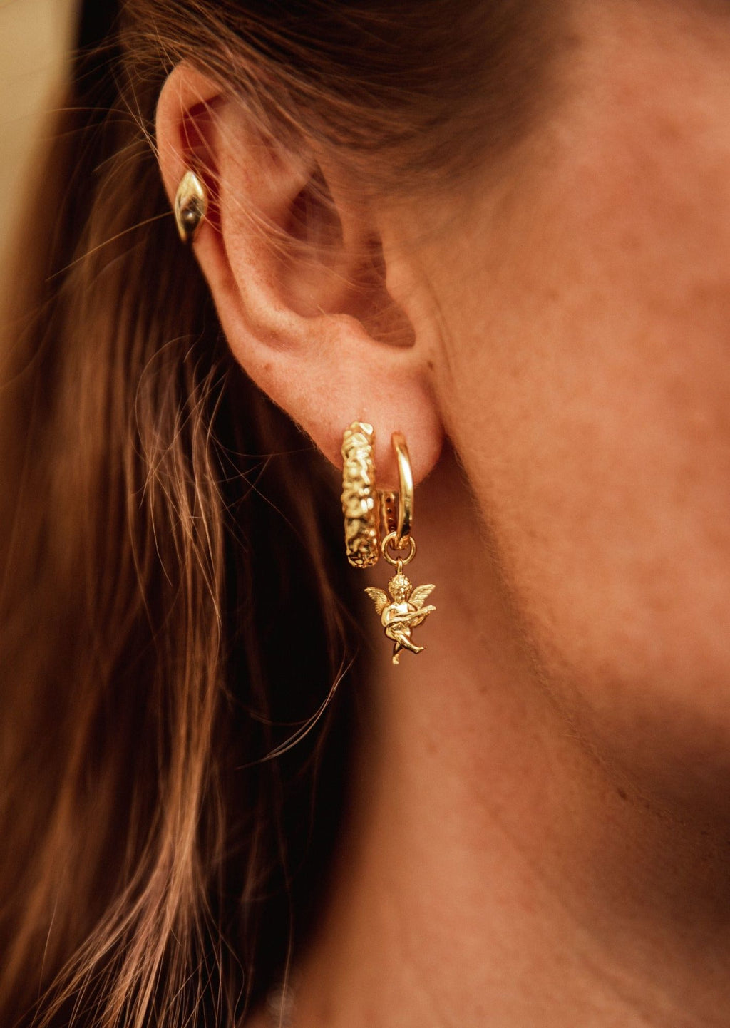 IX Angel Gold Plated Pendant