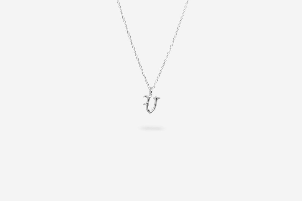 IX V Letter Silver Pendant