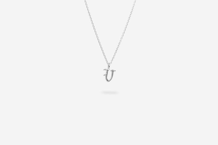 IX V Letter Silver Pendant