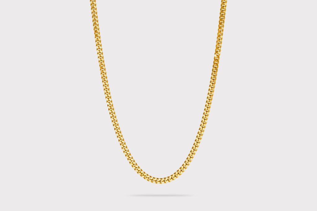 IX Curb Gold Plated Necklace