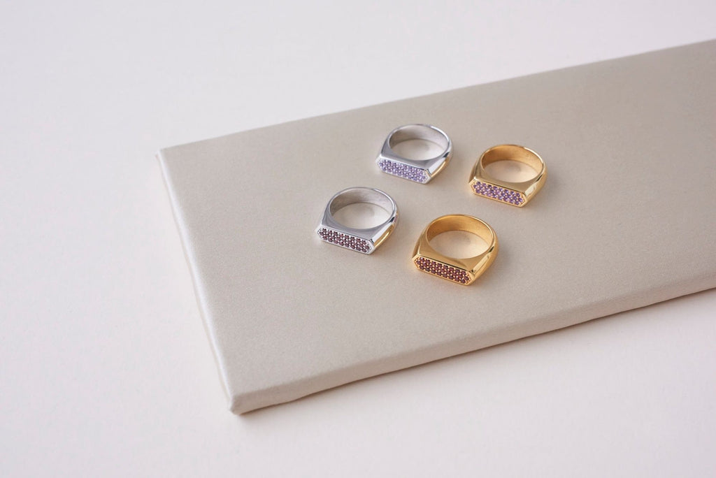 IX Mini Hexagon Purple Ring