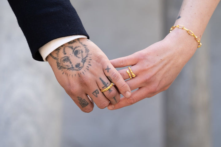 IX Crunchy diamond Nature 14K Gold Ring