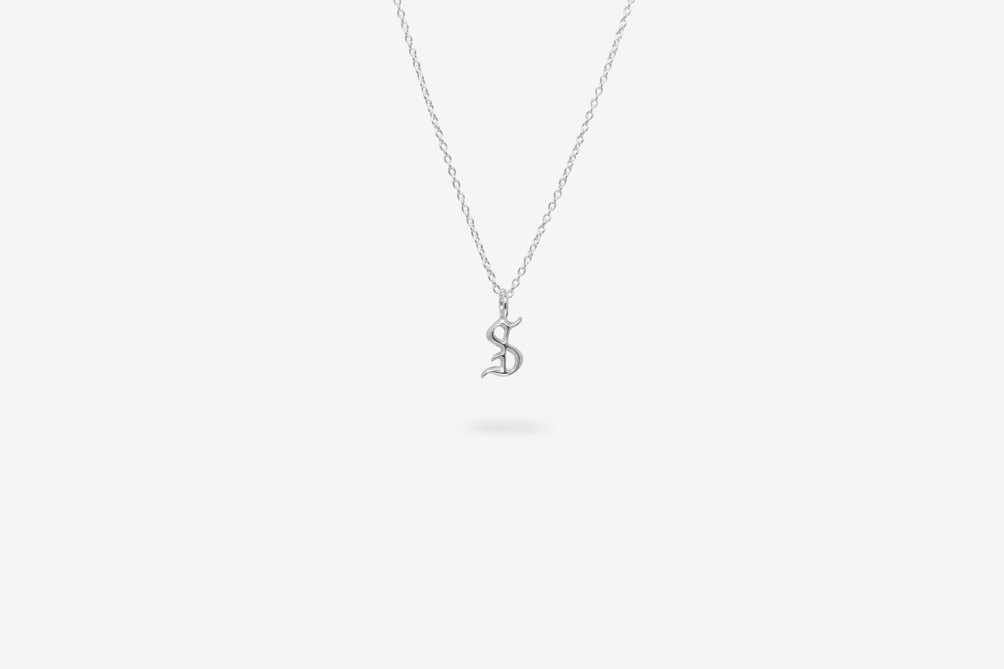 IX S Letter Silver Pendant