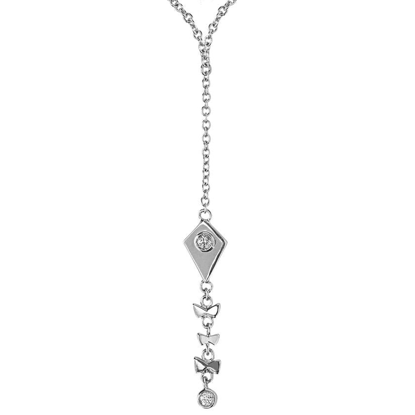 Kite Halskette aus 18K Weißgold I Diamanten
