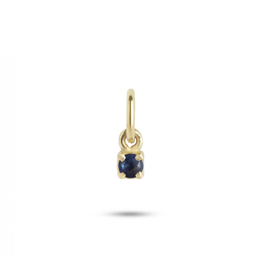 Birthstone September Blue 18K Gold Pendant w. Sapphire