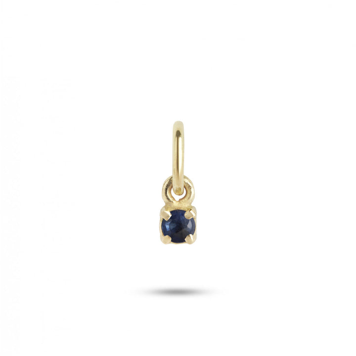 Birthstone September Blue 18K Gold Pendant w. Sapphire