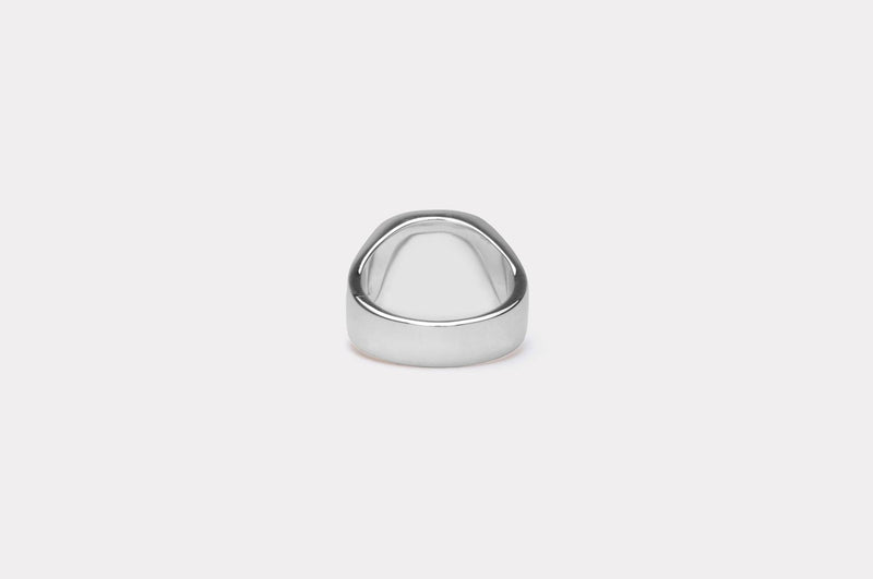 IX Cushion Signet Adventurine Ring Silver