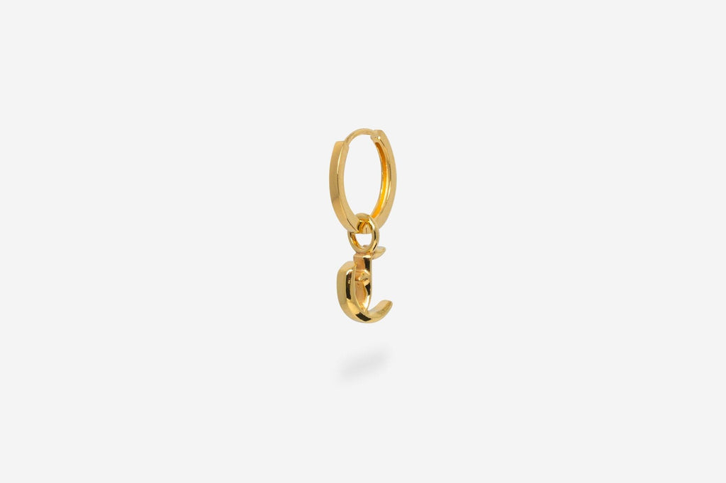 IX C Letter 22K Gold Plated Pendant