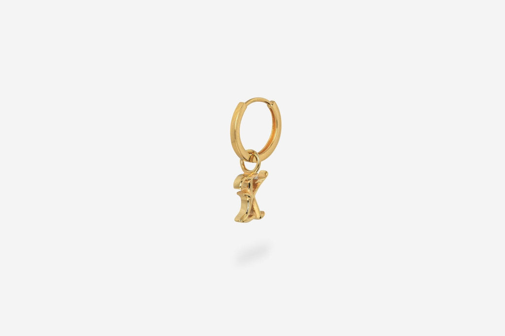 IX K Letter 22K Gold Plated Pendant
