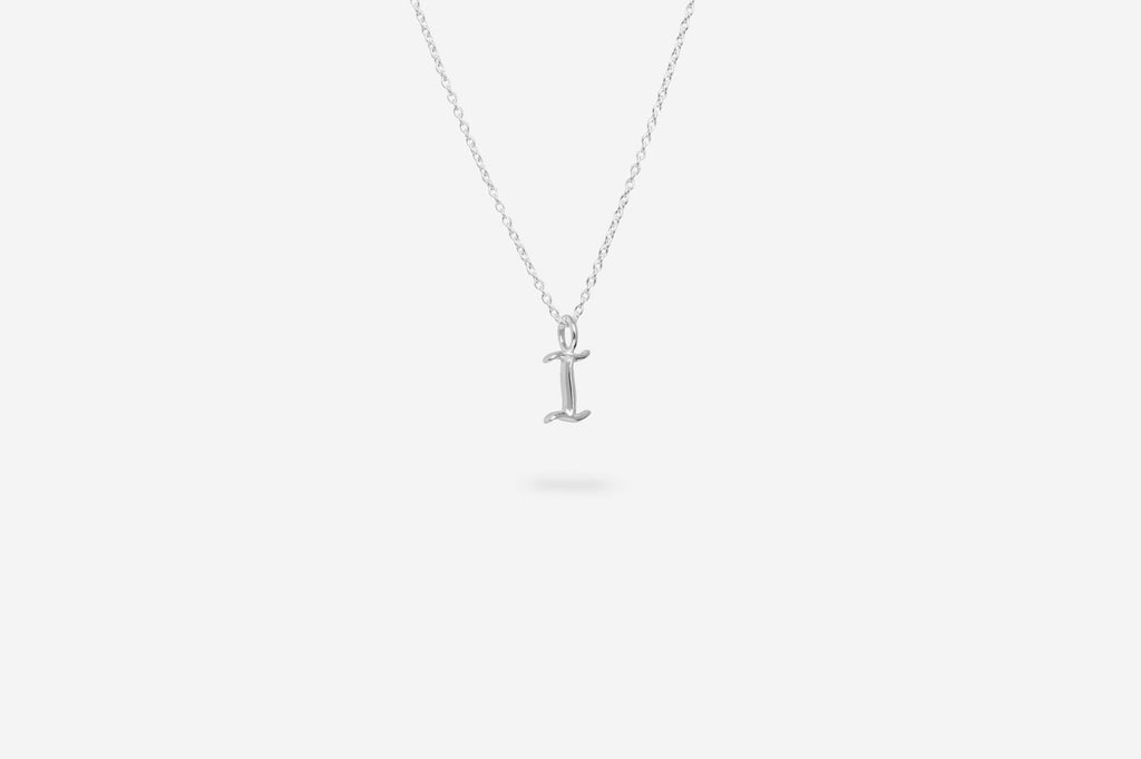 IX I Letter Silver Pendant