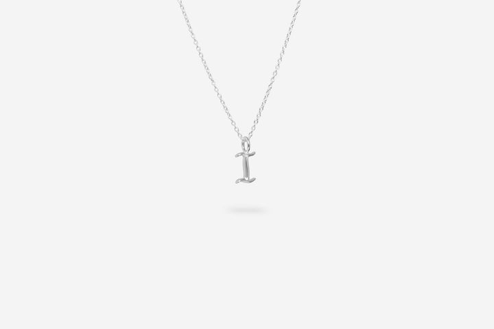 IX I Letter Silver Pendant