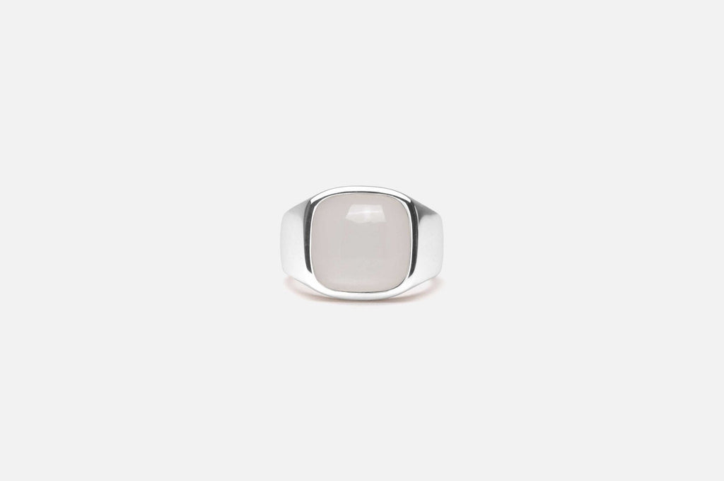 IX Cushion Moonstone Signet Ring