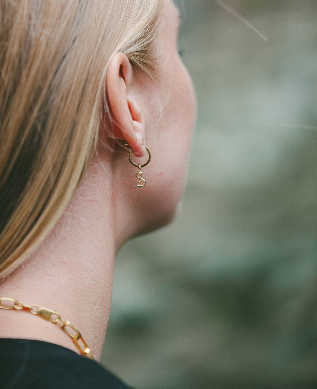 IX S Bogstav 22K Forgyldt Vedhæng 