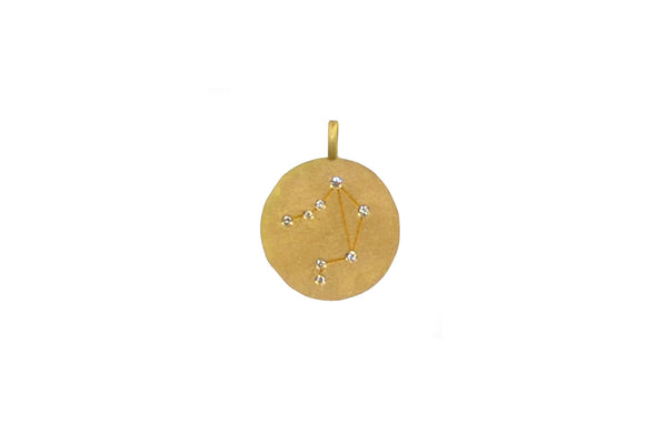 Constellation Libra 14K Gold, Whitegold or Rosegold Pendant w. Diamonds