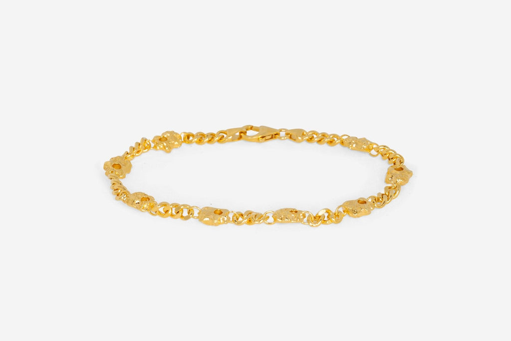 IX Rock Curb Gold Plated Bracelet