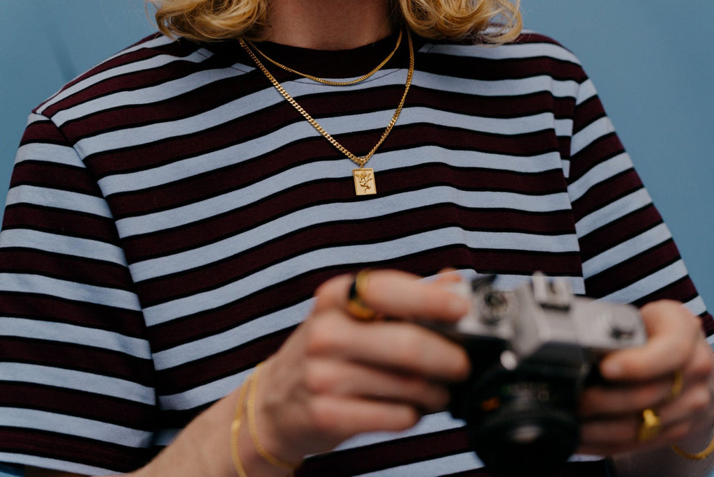 IX Curb Gold Plated Necklace