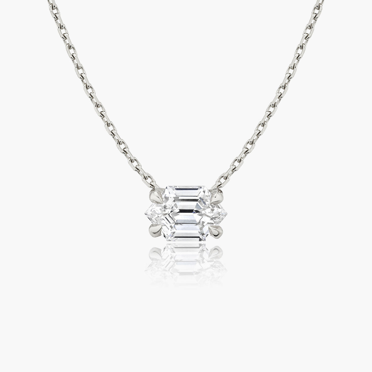 Iconic Long Hexagon Halskette 14K Gold I Labor-Diamanten, 0.75 Kt.