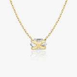 Iconic Long Hexagon Halskette 14K Gold I Labor-Diamanten, 0.75 Kt.