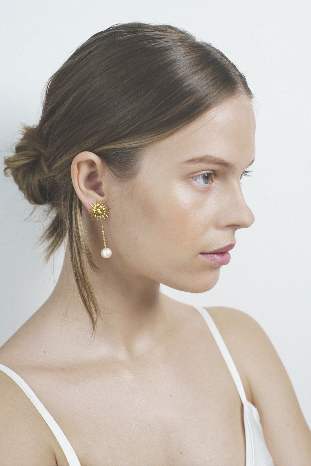 The Lovers Backdrop Gold Plated Earring