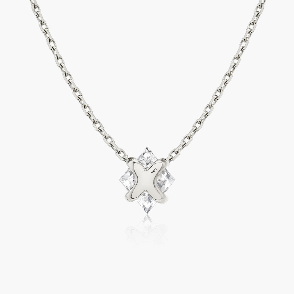 Iconic Lozenge Kette aus 14K Weißgold I Labor-Diamanten, 0.75 Kt.