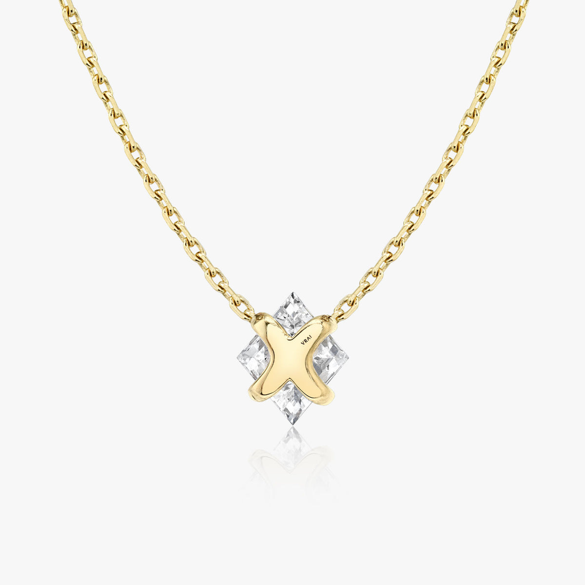 Iconic Lozenge 14K Guld Halskæde m. Lab-Grown Diamanter, 0.75 ct.