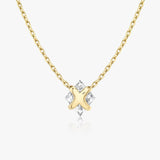 Iconic Lozenge 14K Gold Necklace w. Lab-Grown Diamonds, 0.75 ct.