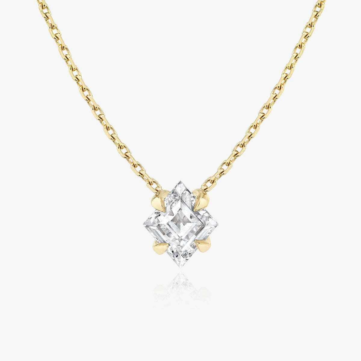 Iconic Lozenge 14K Hvidguld Halskæde m. Lab-Grown Diamanter, 0.75 ct.