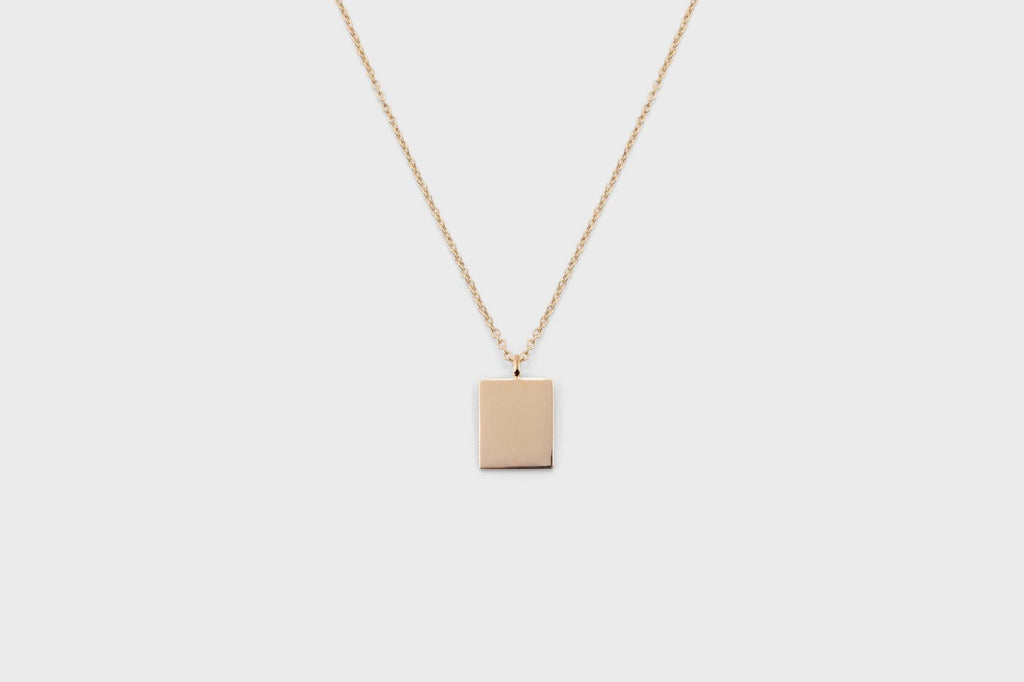 IX Square Gold Plated Pendant