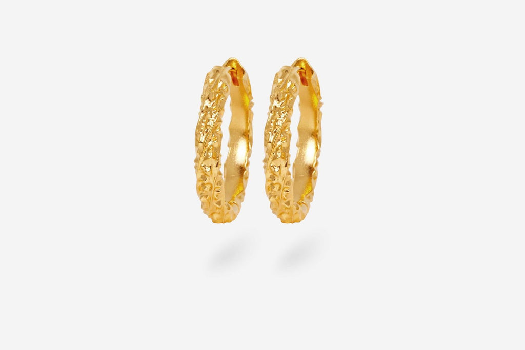 IX Agnes 22K Gold Plated Earring