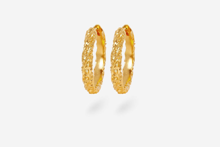 IX Agnes 22K Gold Plated Earring