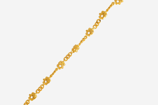 IX Rock Curb Gold Plated  Bracelet