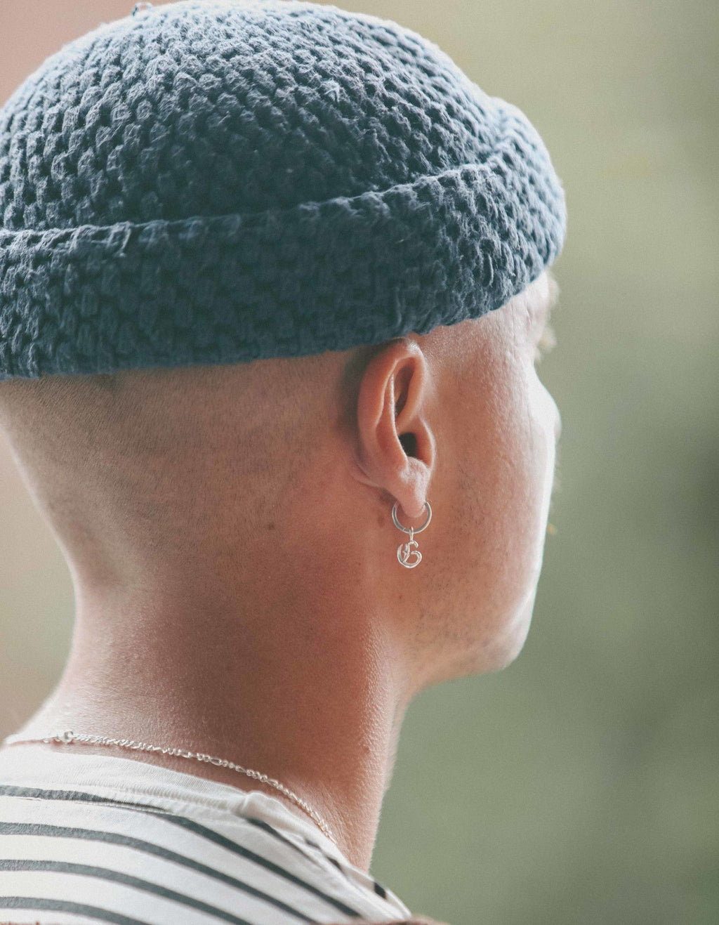 IX G Letter Silver Pendant