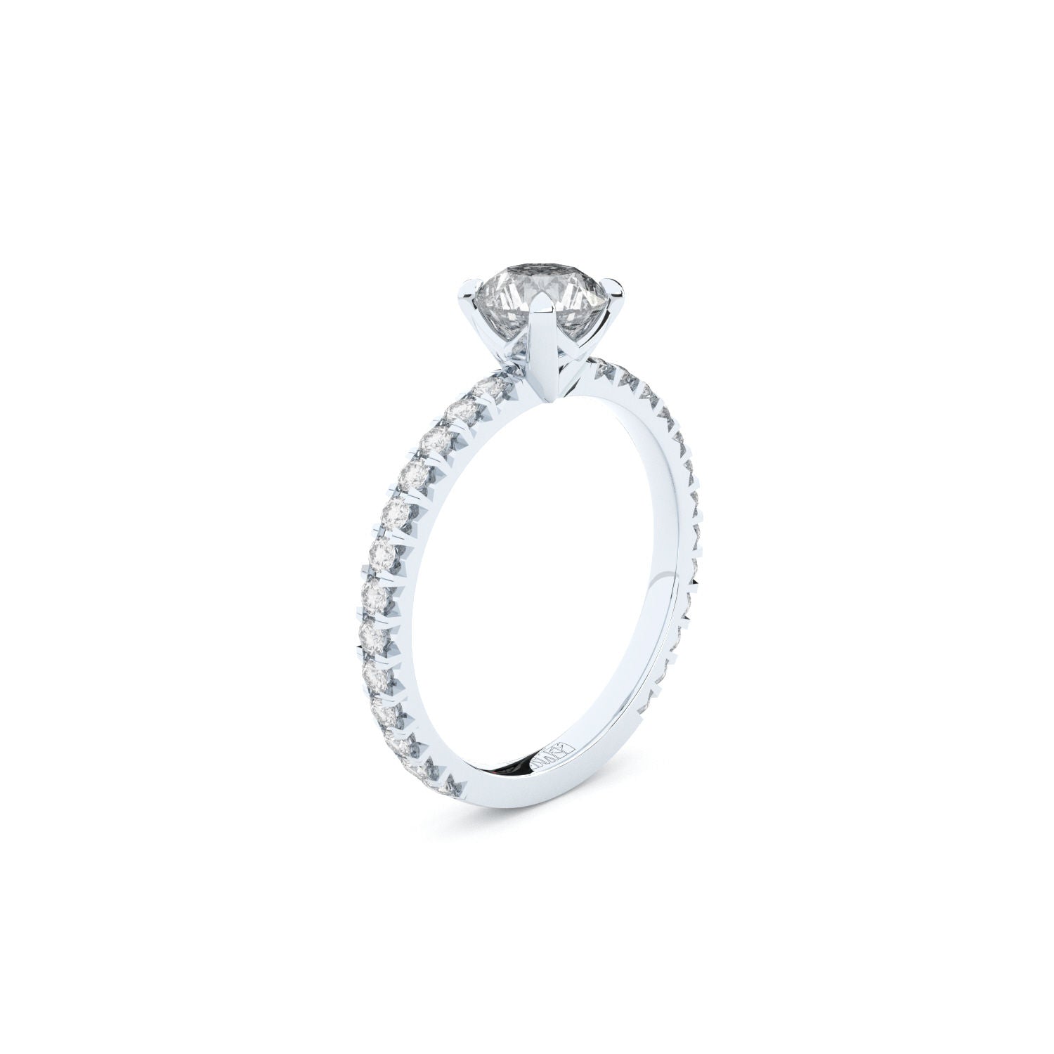 Tiny Clash Forlovelse 14K Hvidguld Ring m. 1.40ct Lab-Grown Diamanter