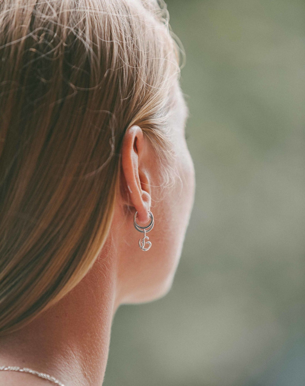 IX G Letter Silver Pendant