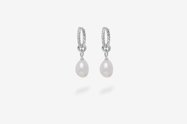 IX Ocean Pearl Earrings Silver