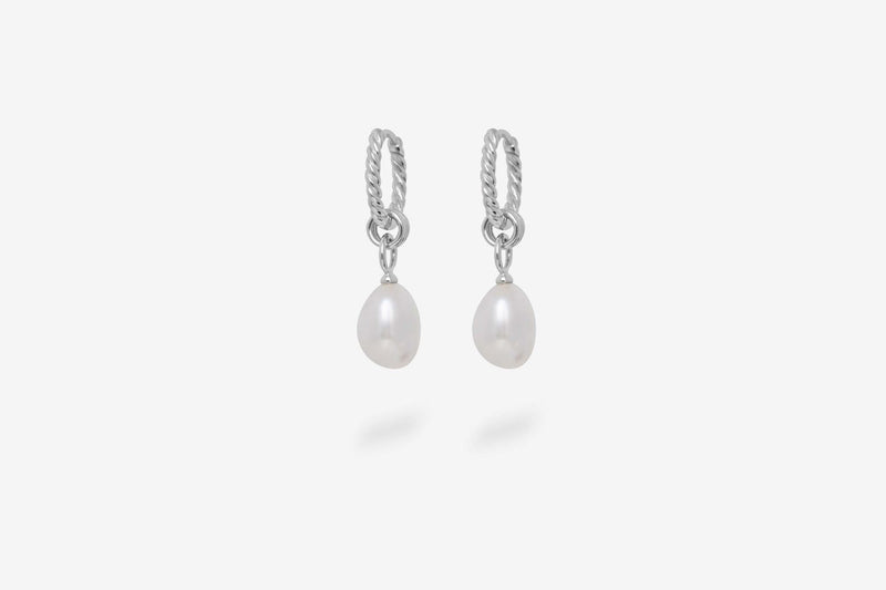 IX Ocean Pearl Earrings Silver
